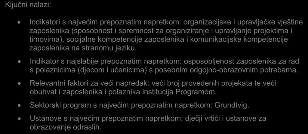 organiziranje i upravljanje projektima i timovima), socijalne kompetencije zaposlenika i komunikacijske kompetencije zaposlenika na stranomu jeziku.