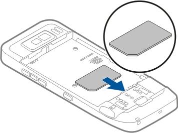 SIM kartica, baterija, punjenje, memorijska kartica Posložite dijelove i započnite koristiti Nokia E55. Umetanje SIM kartice i baterije 1.