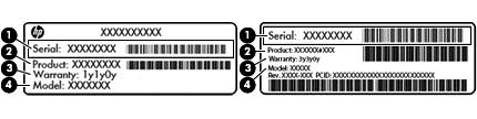 Servisna naljepnica sadrži važne podatke pomoću kojih se prepoznaje vaše računalo.