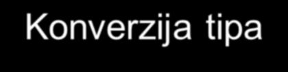 Konverzija tipa u cilju čitanja vrednosti scala> class Container[A <% Int] { def addit(x: A) = 123 + x defined class Container Ovo znači da A mora biti moguće "posmatrati" kao Int scala> (new