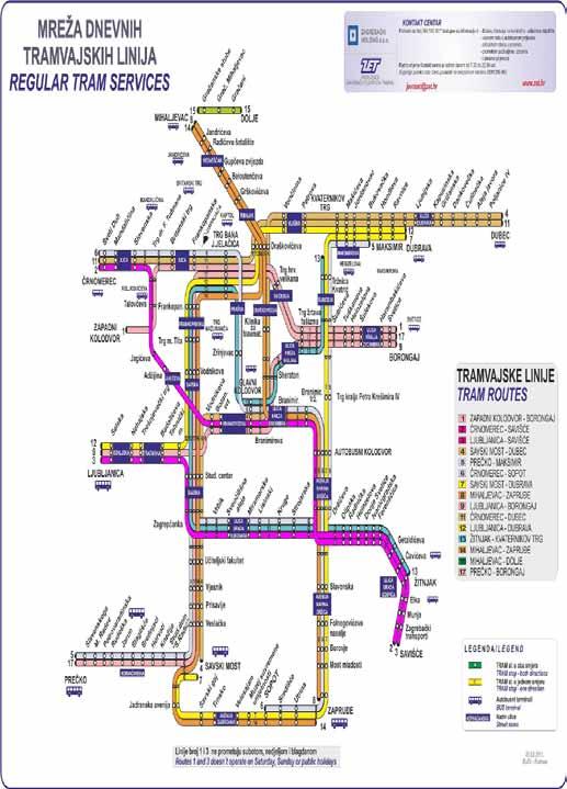 Javni prijevoz karta tramvajskih linija