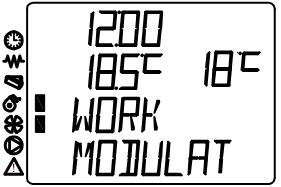 Režime rada je moguće menjati od P1 do P5. Režime rada je moguće menjati tasterima 5 i 6, što će biti propraćeno porukom SET OUTPUT.