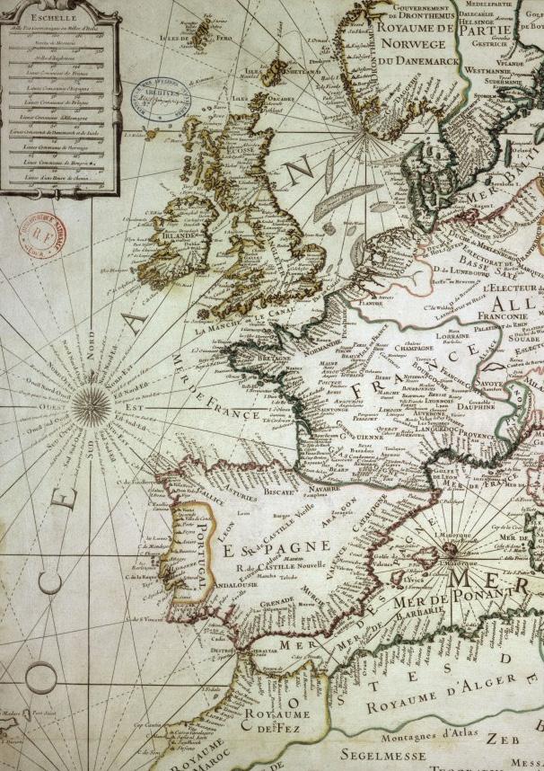 Arrival Nova mapa of a Portugese Evrope, 1700.