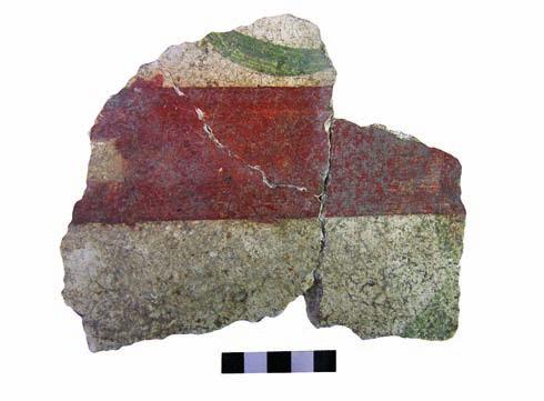 backside of the plaster fragment. Dimensions: 5.1 x 4.1 cm; thickness 1.2 cm. Deposited at: Archaeological Museum of Istria, Inv. No. A 30905 (Fig. 14). Sl. 15 / Fig. 15 2.