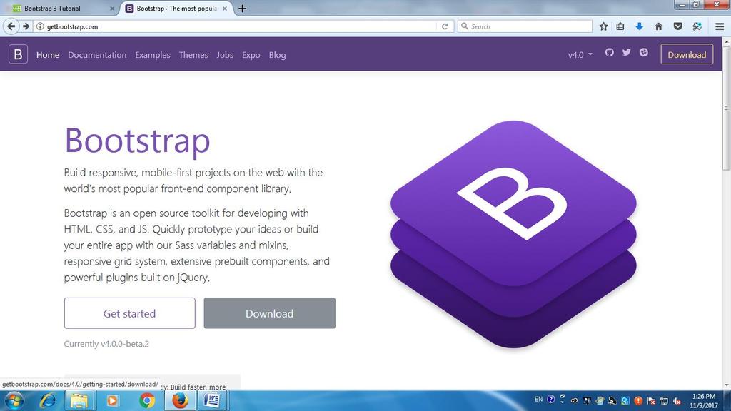 Boostrap Bootsrap je CSS framework. Функционише на принципу грид система и готових класа за поједине елементе.