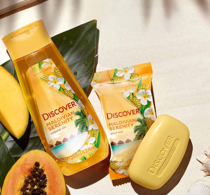 34101 KM 7,90 KM 3,95 Discover Maldivian Serenity sapun Inspirisan Maldivima, ovaj aromatični sapun nježno čisti kožu uz uzbudljiv miris egzotičnog voća - manga, papaje i lubenice koji unosi svježinu