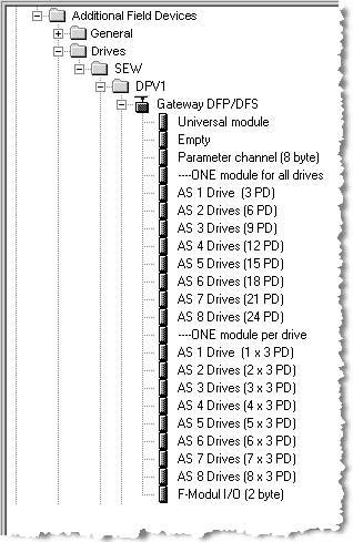 Projektiranje i stavljanje u pogon Projektiranje DP-mastera s MOVTRAC -om ili GSD-datotekom pristupnika (Gateway) 7 7.