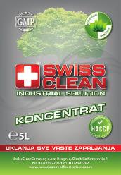 Swiss Clean INDUSTRIAL SOLUTION Koncentrat Uklanja sve vrste zaprljanja Poklon baždarene boce sa raspršivačem za lakšu redovnu upotrebu Optimalna jačina prema Vašim potrebama sa skalom razblaživanja