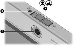 Korištenje kamere (samo odabrani modeli) Odabrani modeli računala sadrže integriranu kameru smještenu na vrhu zaslona.