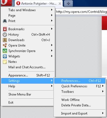 Podesavanje u Preferences Kada Vam se otvori prozor Prefereces kliknite na Advanced,pa na Content.Zatim kliknite na JacaScript Options.