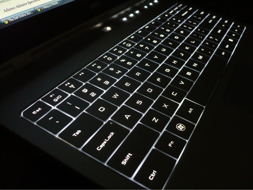 NAPOMENA: Tastatura sa pozadinskim osvetljenjem možda nije podržana na svim računarima.