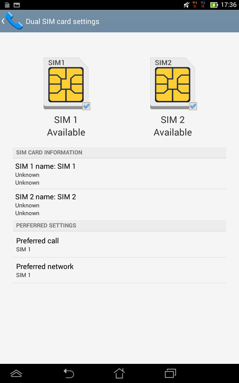 Upravljanje postavkama SIM kartice ASUS tablet omogućava upravljanje funkcijama SIM kartice.