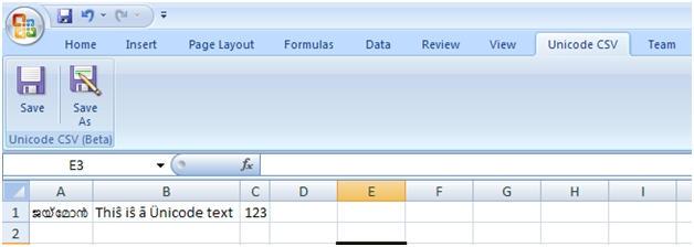 41 Slika 9. Prikaz Unicode CSV dodatka u Microsoft Excel 2007 Slika 10. Primjer spremljene CSV tablice Slika 10.