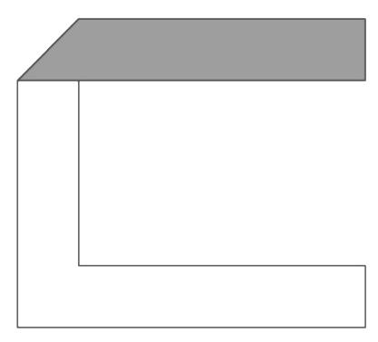 25. Папир који је са једне стране беле боје, а са друге сиве, је изрезан и савијен у модел приказан на слици. Модел ког латиничног слова је направљен, ако знамо да није слово L? 26.