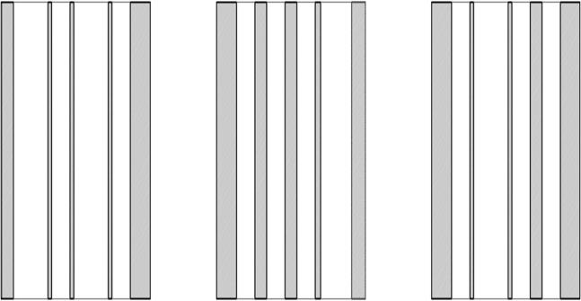 Беле штрафте на пресецима представљају отворе, а сиве пуне делове коцке.