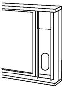 Namjestite dužinu ploče za popunjavanje prema širini prozora, po potrebi je skratite, ukoliko je širina prozora manja nego 67,5 cm (tip I) ili 56,2 cm (tip II).