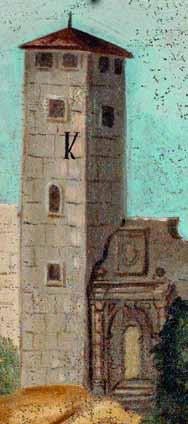 29 Dettaglio della torre medievale e del rivellino nel disegno