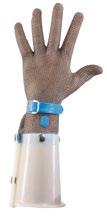 Lančane rukavice od nerđajućeg čelika sa tekstilnim kaišem Chainex 2000 sa plastičnom manžetnom Dužina plastične manžetne zavisi