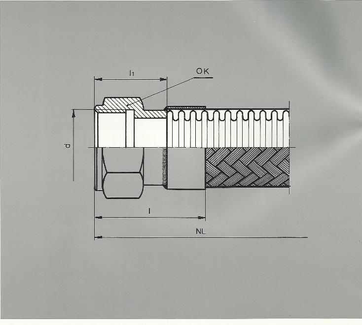 FIKSNA NAVRTKA Odgovara za tip cijevi: MAFLEX - N i MAFLEX S Način spajanja - zavareno ili tvrdo lemljeno. Fiksna navrtka sa cijevnim navojem prema JUS M B0 057.