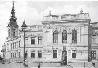 Историјска фотографија школе Histroical photo of the school building contractor Nikola Vitorović, the carpentry workshop of Voja St. Janković, the firm Andra Ristić & Co.