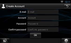 Postavljanje računa 4 Dodirnite [Create Account] (Stvori račun). Postavite račun vlasnika Račun vlasnika možete registrirati za osobu koja upravlja sustavom. 5 Unesite informacije o računu.