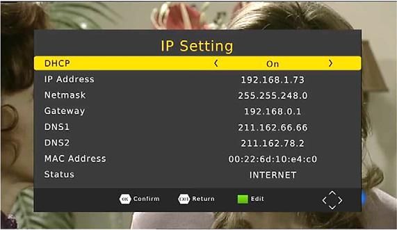 Network Setting Postavke mreže Podešavanje IP mrežnih postavki.