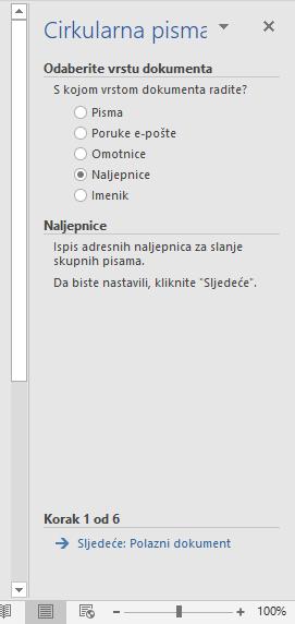 Postoje četiri vrste cirkularnih pisama koje se mogu izraditi. Prvo je slanje personaliziranih pisama u kojima se svako pismo ispisuje na posebnom listu papira.