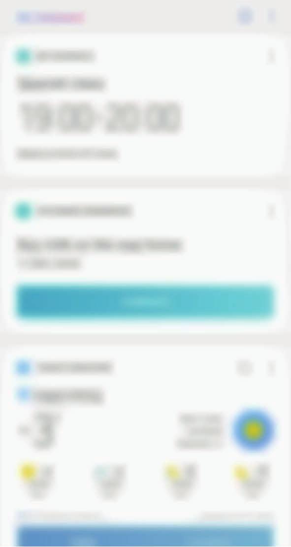 Aplikacije i značajke Upotreba preporučenog sadržaja na početnom zaslonu Bixby Nakon što otvorite početni zaslon Bixby možete prikazati sadržaj koji se često ažurira kao Bixby kartice.