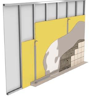 8 PRIMJENE U INTERIJERIMA Ekstremna izloženost utjecaju vlage Slika br.3 prikazuje način pripreme površine u prostorijama izloženim ekstremnoj vlažnosti.