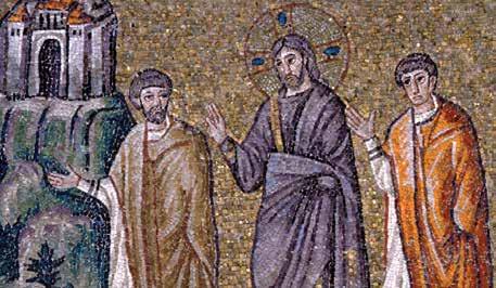 I posla glasnike pred sobom Mozaik u crkvi sv. Apolinara, Ravenna, 6. st.