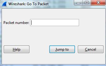 Slika 11: Go To Packet prozor u Wiresharku 2.