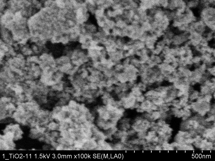 Sa slike se može uočiti aglomeracija nanočestica na TiO 2-1%Sm i na TiO 2-1%Sm-CAT pri čemu je na uzorku s kateholom aglomeracija izraženija.