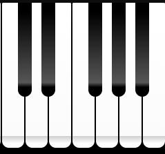 Izgled upršćene verzije klavira kja se kristi u vm prjektu sa značenim ktavama dat je na slici 1. Slika 1.