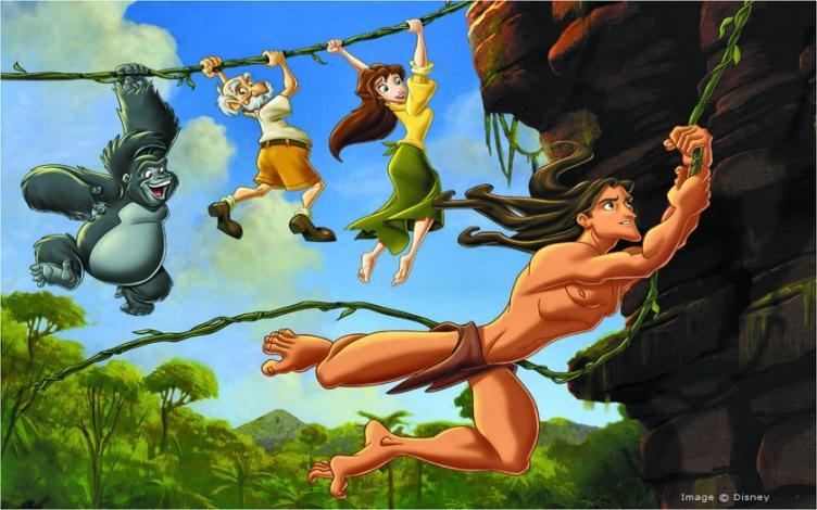Tarzan je osobito važan lik zbog toga što simbolizira izdržljivost, upornost preživljavanja i hrabrost - sve vrijednosti potrebne u odrastanju.