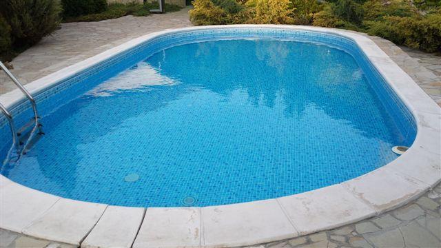 Ponuda za bazenski set LAGUNA MOZAIK Ovalni bazen dimenzija 6,23 x 3,60 x 1,50 m (28 m³) Sa mozaik plavim lajnerom debljine 0,8 mm