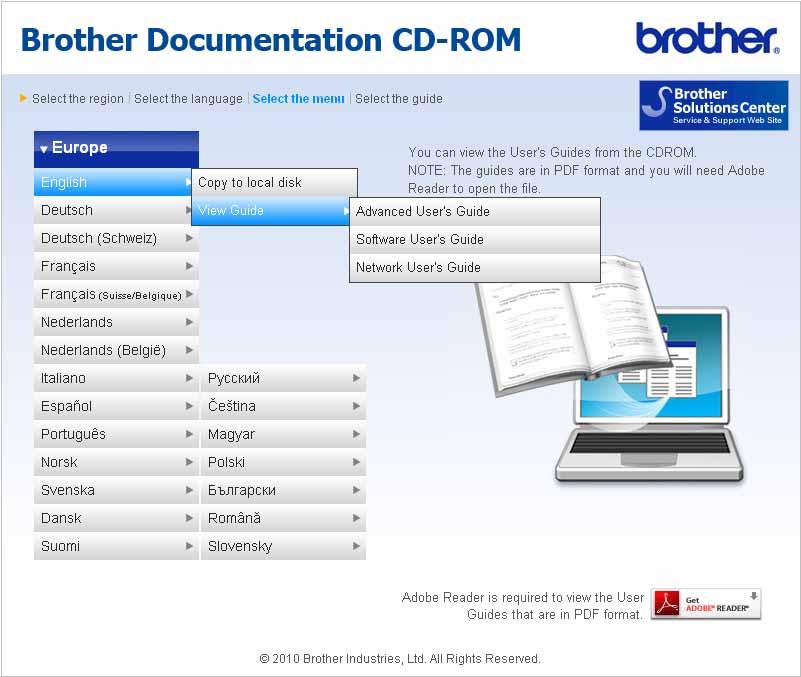 (Samo korisnici operativnog sustava Windows ) 1 Za brži pristup možete u lokalnu mapu na računalu kopirati svu korisničku dokumentaciju u PDF formatu.