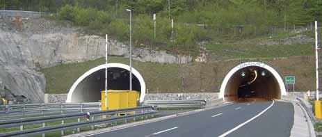 Tunel Veliki Gložac na Autocesti Rijeka Zagreb, dionici Vrbovsko Bosiljevo, jedan je od četiri europska tunela s najboljim rezultatom. Dužina sjeverne tunelske cijevi iznosi L = 1130,00 m od stac.