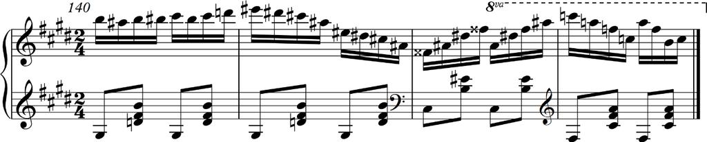 1. motiv, koji izvodi klavir 4 takta prije velikog br. 12 i ponovno 4 takta prije velikog br. 13, nagovještava novi dio, i dolazimo do nove teme (veliki br. 13).