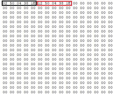 Sl. 3.4 Izgled zaglavlja datoteke u kojoj su spremljeni video podaci, prikaz omogućen korištenjem HeX Editora Zaglavlje datoteke (engl. file header), prikazano na slici 3.