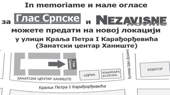 godine, u 11 ~asova odr`a}e se parastos u Rebrova~koj crkvi, a potom }emo posjetiti wegovu vje~nu ku}u na Rebrova~kom grobqu, polo`iti cvije}e i zapaliti svije}e.