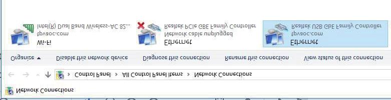 LAN HDMI-IN HDMI-OUT USB DC 4. Uvod u USB monitor s priključnom stanicom ili otvorite upravljačku ploču i odaberite Centar za mreže i zajedničko korištenje. 2. Otvara se prozor Mrežne veze.