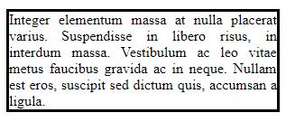 <p class="example"> Integer elementum massa at nulla placerat varius. Suspendisse in libero risus, in interdum massa. Vestibulum ac leo vitae metus faucibus gravida ac in neque.