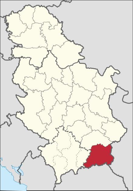 3. LOKACIJA PROJEKTA Pčinjski okrug zauzima južni deo Srbije i zauzima površinu od 3.520 km 2.