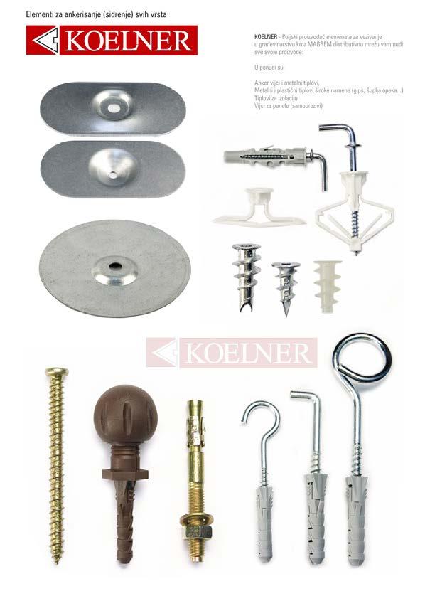 Elementi za ankerisanje sidrenje svih vrsta KOELNER - Poljski proizvođač elemenata za vezivanje u građevinarstvu.