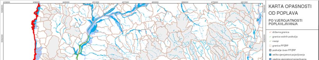 - 22 - Slika 5. Karta izrađena u okviru Plana upravljanja rizicima od poplava, sukladno odredbama članaka 111. i 112. Zakona o vodama Izvor: http://voda.giscloud.