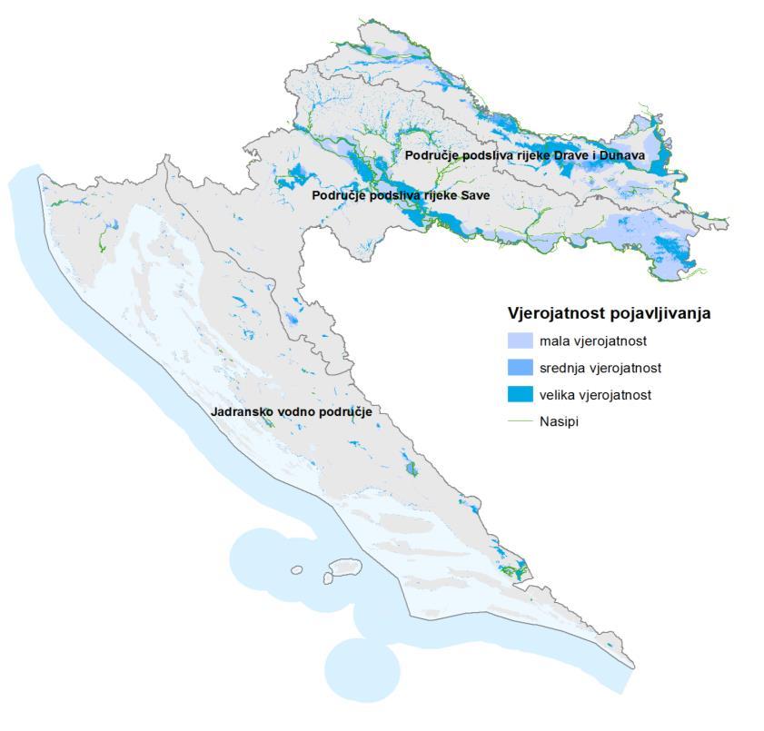 KARTE OPASNOSTI I KARTE RIZIKA OD POPLAVA 100% 90% 80% 70% 60% 50% 40% 30% 20% Podsliv rijeka Drave i Dunava Podsliv rijeke