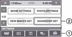 VIEW IMAGES SET (nastavak) SOUND/DISP SET (Opcije za podešavanje zvuka i zaslona) 12IMAGES Za prikaz 12 sličica u izborniku.