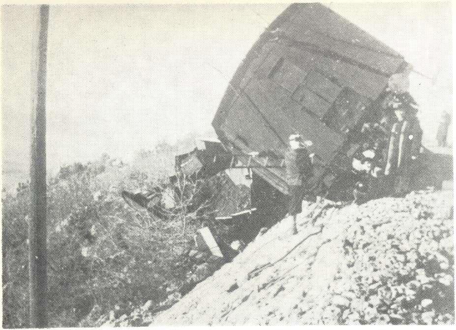 Na pruzi Delnice Rijeka srušen transportni voz oktobra 1943.