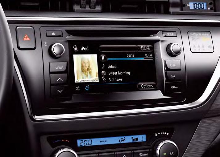 Zakoračite u svijet tehnološki naprednih ideja. Toyota Touch Toyota Touch je 6,1" zaslon u boji osjetljiv na dodir s multimedijalnim značajkama na kojem se prikazuju informacije o vozilu.
