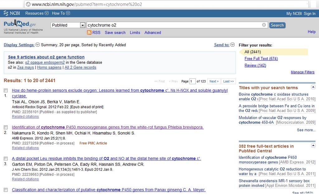 Primjer pretraživanja literature u MEDLINE/PubMed bazi upotrebom